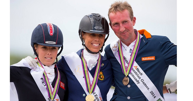 Michèle George radieuse (Hippofoto Team at the Alltech FEI World Equestrian Games 2014 in Normandy & Mark Wentein - www.hippo.be)