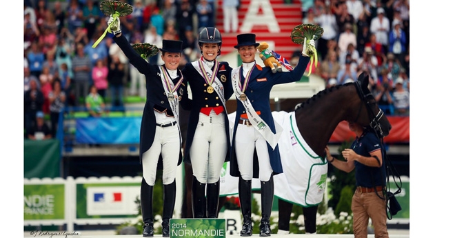 Les trois grâces du dressage mondial...