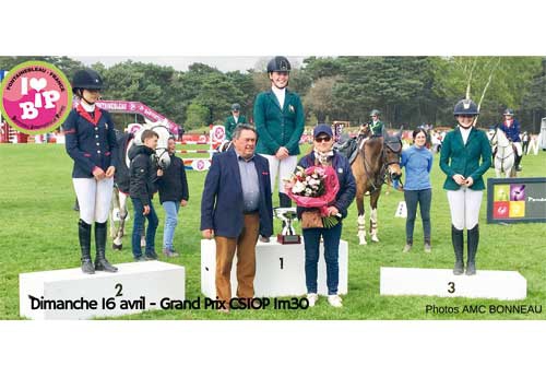 Podium du Grand Prix CSIOP 1,30 m (© Photo AMC Bonneau)