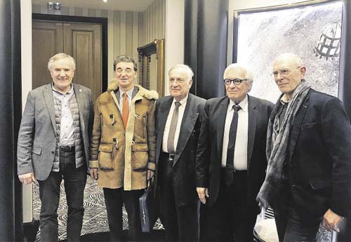 De gauche à droite : Serge Lecomte, Edouard de Rothschild, Dominique De Bellaigue, Yvon Chauvin et Eric Rousseaux