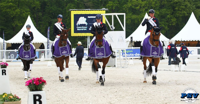 La Grande-Bretagne victorieuse lors du CDIO5* - FEI Nations Cup en 2019 (© PSV)