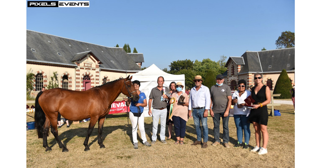 Vagabonde de Taille et son foal Kap’Taine de Taille remporte la catégorie Poulinières suitées et foals (© Pixels Events)