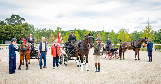 Podium de la compétition à un cheval, le Canada l'emporte grâce à Kelly Houtappels Bruder et son cheval FLIP et le numéro 1 mondial Mario Gandolfo