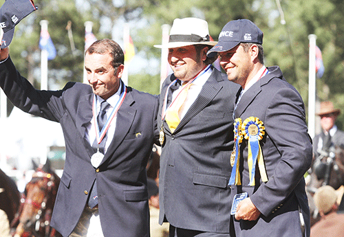 Podium du CAI à 2 chevaux (Photo Pascale Vacher)