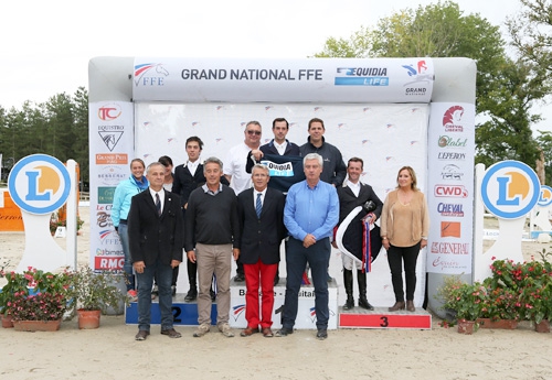 Les trois gagnants de cette nouvelle étape de Barbaste : Mathieu Billot, Morgan Bordat et Marc Dilasser (© FFE/PSV)