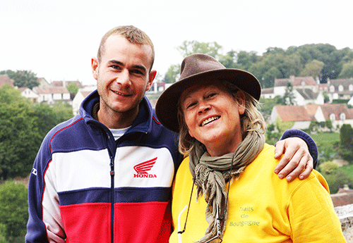 Danielle Feugueur ici accompagnée de son fils