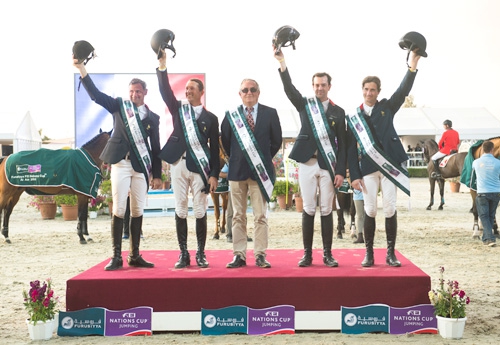 Trois jeunes avec Jérôme Hurel ont avancé leurs pions pour une qualification Coupe de France en remportant le CSIO5* d'Al Aïn