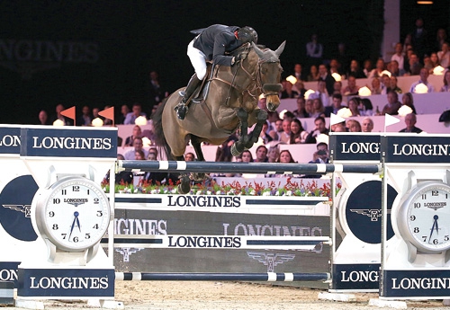 Delaveau et Lacrimoso, au Longines de Paris en décembre 2015