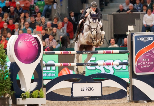 Gregory Wathelet (BEL) et Coree, Longines FEI World Cup Jumping, Leipzig (Photo: FEI/Stefan Lafrentz)