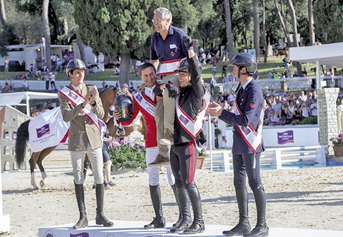 Le team italien vainqueur à Rome (© FEI/Richard Juilliart)