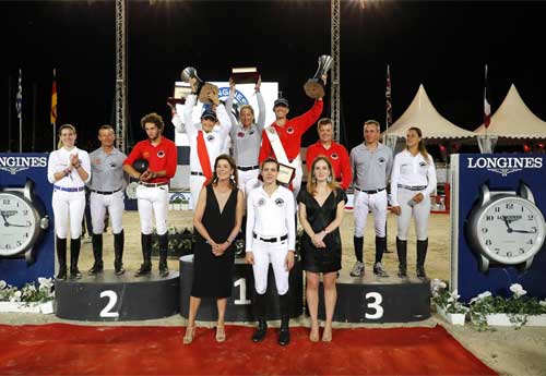 La remise des prix de la Longines Pro-Am Cup en 2016 (© Stefano Grasso / LGCT)