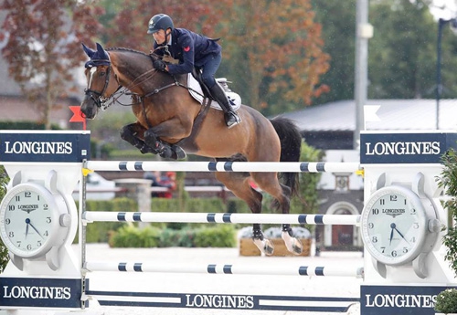 Lorenzo de Luca & Ensor de Litrange , les vainqueurs du Grand Prix1,60m du LGCT de Valkenswaard (Ned) Photo: LGCT / Stefano Grasso