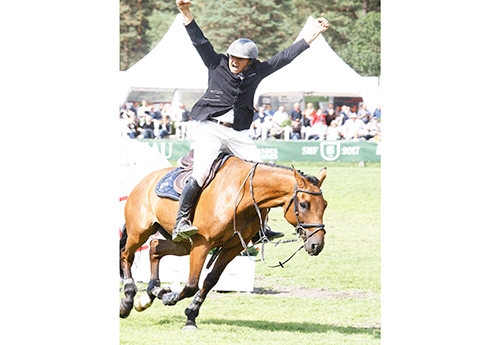 La joie du champion Jean-Charles Bernast/Alpha de Preuilly