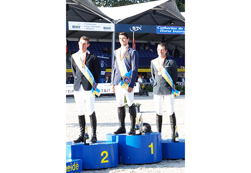 Le podium du champoinnat de Belgique. 1 Nicola Phillipaerts 2 Jos Verloy 3 Greg Wathelet