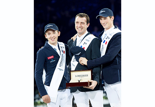 Longines Grand Prix : Gregory Wathelet sur le Podium (© RB presse J. Rodrigues)