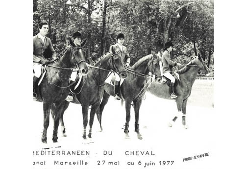 Michel Robert, Alain Hinart, Fred Cottier et J-M Costamagna à Marseille en 1977