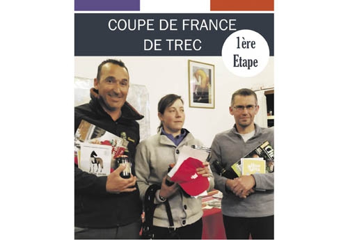 Le podium de la 1re étape de la Coupe de France de TREC. (© Droits DR)