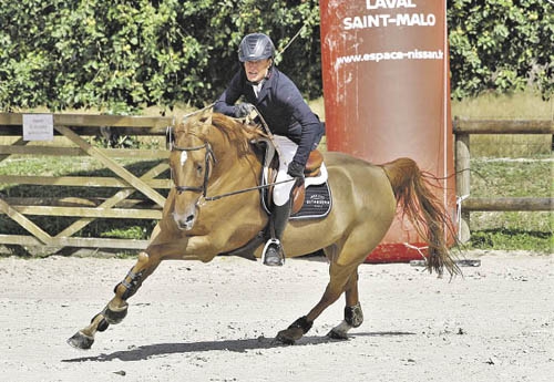 Bruno Rocuet et la jument Iliade Kdw Z (ici vainqueur du Betton Jump), 9 ans est en pleine ascension
