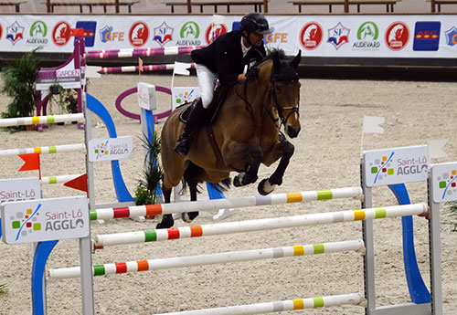 Nicolas Delmotte est 3è avec Byzance de Vains, et 7è avec Baladin des Matis (photo J.Bougie)