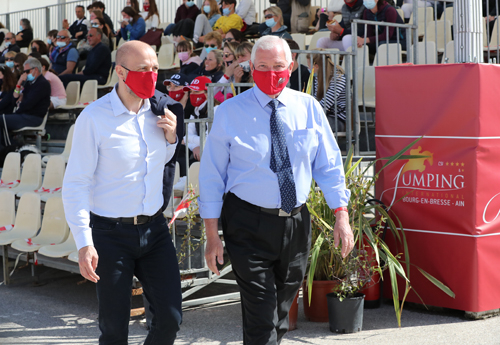 Alain Landais et le maire de Bourg (© ER)