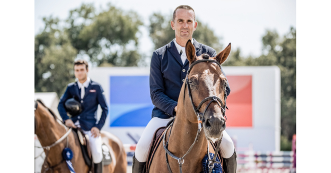 Belle victoire dans le petit GP samedi de François-Xavier Boudant avec GFE Cicave du Talus, devant Michael Jung sur Fischerdante et Edward Levy/Sirius Black (© Hubside Jumping)