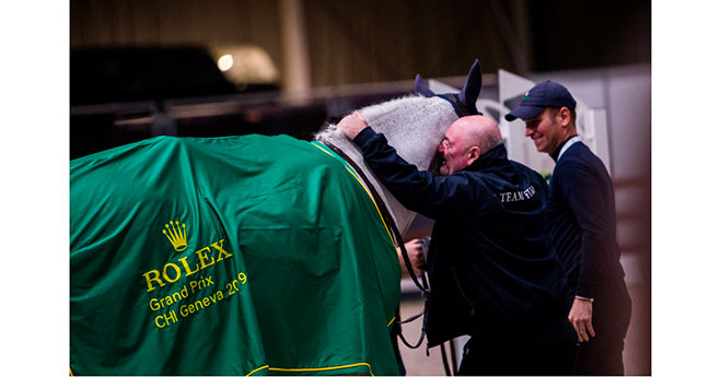 Luigi Baleri fut très ému par la victoire de son cheval à Genève (Photo: Rolex Grand Slam / Ashley Neuhof)