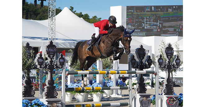 Pius Schwizer et Ellie de Chasnay (Sportfot/Hubside Jumping)