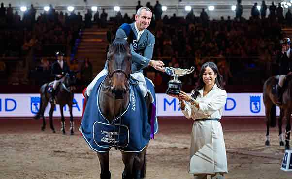 En 2 participations le couple est 2è au classement provisoire coupe du monde, derrière Kevin Staut (Photo Madrid Horse Week)