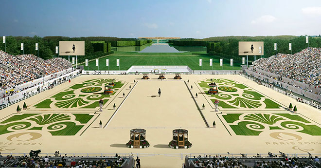 Vue aérienne du futur site des JO 2024 à Versailles (© Paris 2024)