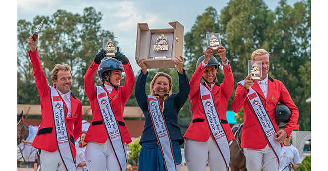 Deuxième victoire belge dans la Coupe des Nations de Rabat après 2016 où Jérôme Guéry faisait déjà partie de l'équipe. (© R&B Presse/Adèle Renauldon)