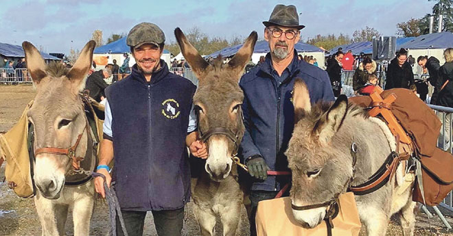 Trophée Régional de l’âne - Nicolas Seguier et Ehop de Tolleville (1er) et Patrice Dauffy avec Ugolin (2e) et Eole de la Justice (3e)