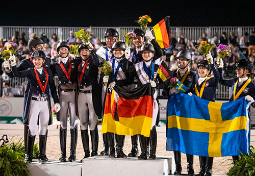 Allemagne, USA et Suède sur le podium 2023 (©FEI/Shannon Brikman)