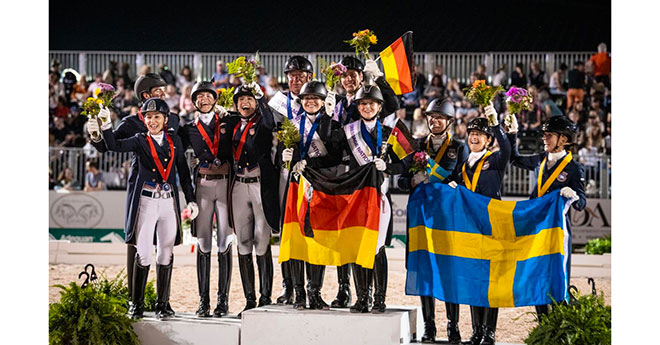 Allemagne, USA et Suède sur le podium 2023 (©FEI/Shannon Brikman)